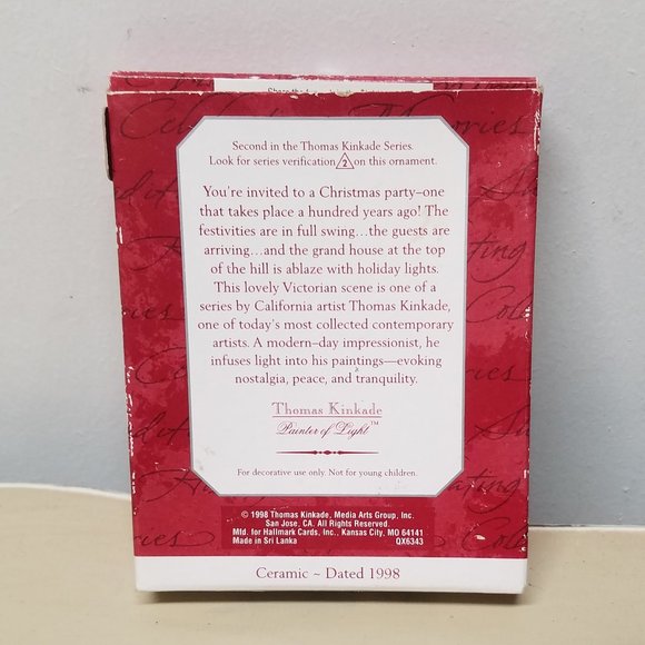 Thomas Kinkade by Hallmark Ornament Victorian Christmas #2-1998 - Boxed - Picture 4 of 7